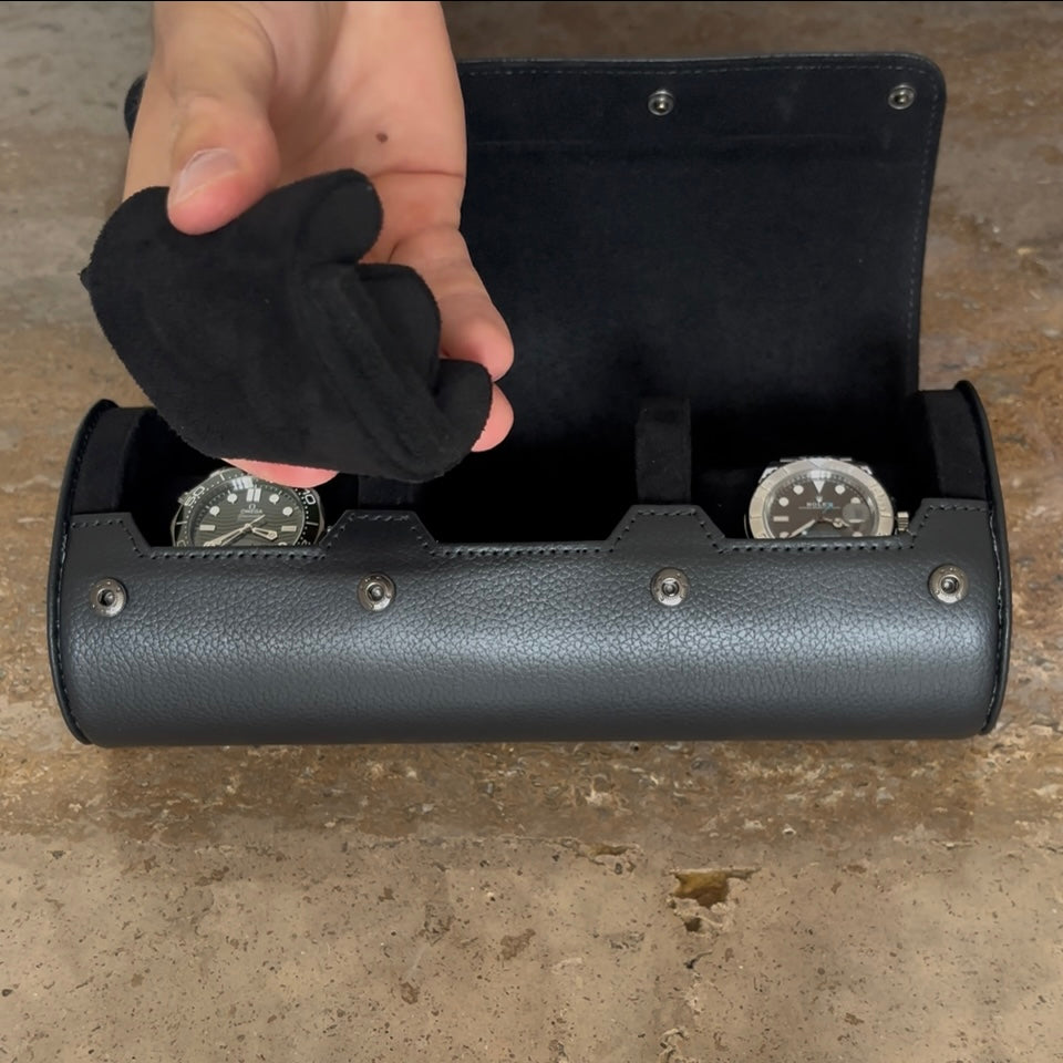 ASCATI precision fit cushions designed to securely hold watches of different bracelet and dial sizes