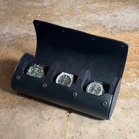 ASCATI three watch roll in top grain leather holding three watches