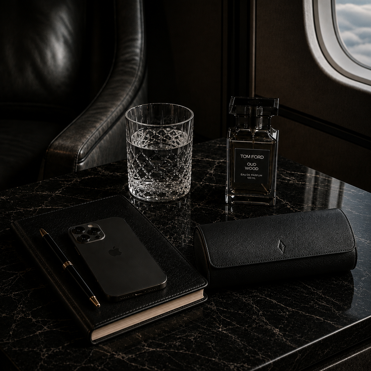 ASCATI leather watch roll shown in a travel setting, providing organised storage for three watches
